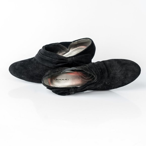 NWT Tahari suede bow booties - 10 - Picture 3 of 5